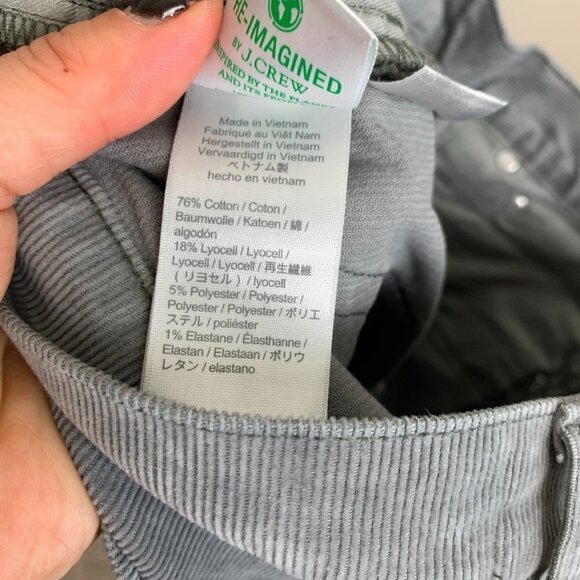 J. Crew Vintage Slim Straight Corduroy Pants Size 29 - Grey - Picture 8 of 11